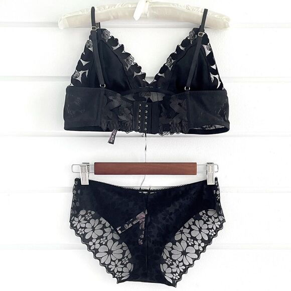 Victoria’s Secret Very Sexy Bralette & No Show Mesh Back Bikini Panty Set M/L - Picture 3 of 6